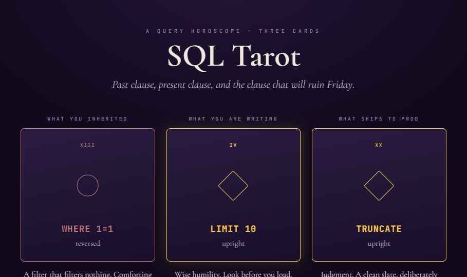 SQL Tarot