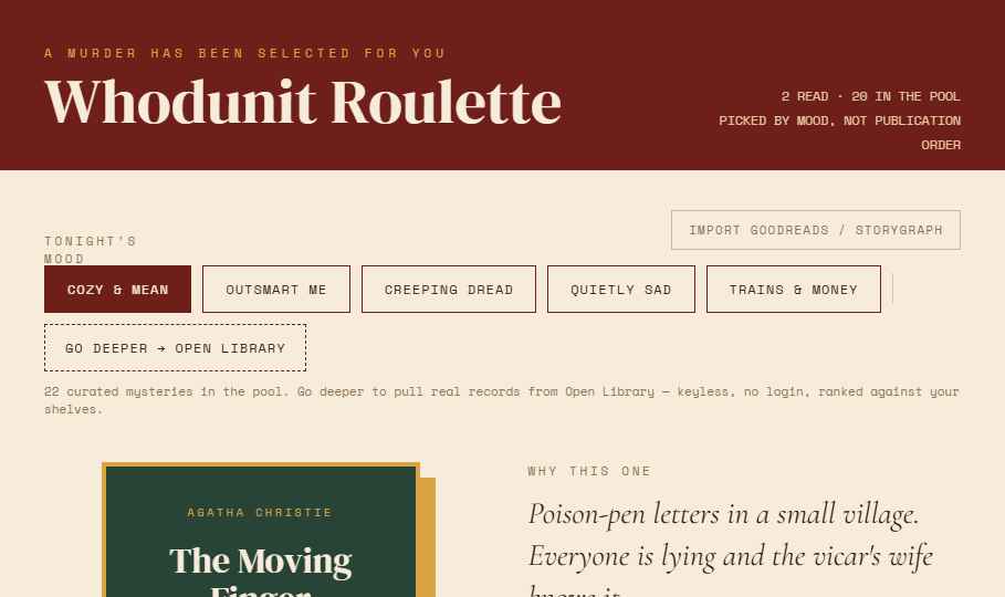 Whodunit Roulette
